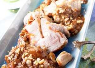 Bouchées de veau cacahouètes et chocolat