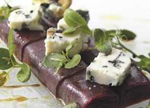 Cannellonis de Betteraves, Dés de Roquefort aux Herbes Maraîchères