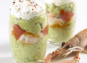 Cappuccino d'avocat aux langoustines
