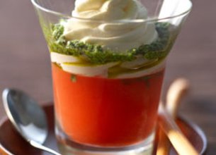 Caprese en Verre et Mousse de Mozzarella