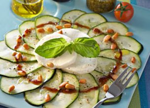 Carpaccio de Courgettes et Mozzarella