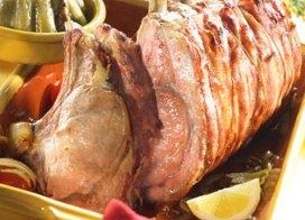 Carré de veau, citron et romarin papeton d'aubergines