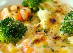 Cassolette de gambas au chèvre