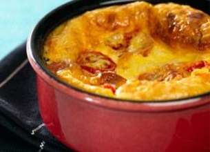 Clafoutis de tomates cerises et Emmental