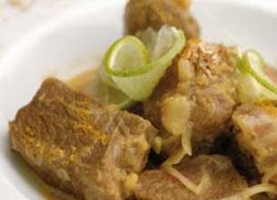 Colombo d'agneau à la noix de coco grillée