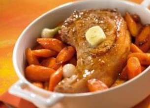 Côte de veau et ses carottes confites