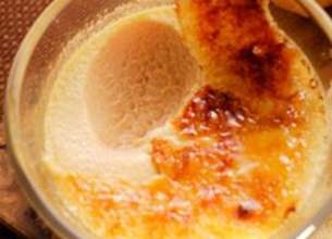 Crème brûlée au foie gras et mouillettes de pain d'épices