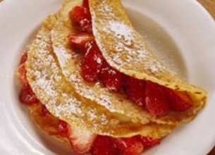 Crêpes aux fraises