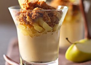 Crumble de Pomme au Beurre Salé Ricotta au Caramel