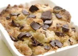 Crumble poire chocolat et noisette