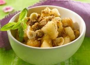 Crumble poires noisettes