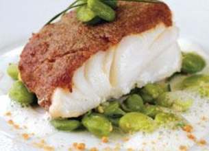 Dos de cabillaud au pain d'épices