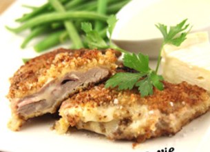 Escalope panée et sa sauce Camembert de Campagne