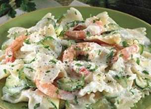 Farfalle aux Crevettes et Ricotta