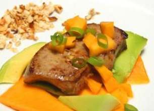 Foie gras poêlé à la mangue