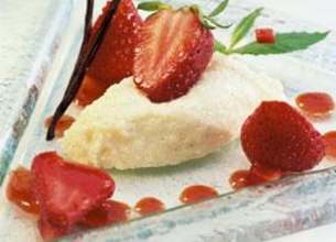 Fraises à la semoule crémeuse