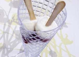 Glace yaourt rhubarbe