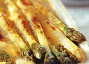 Gratin d'asperges à la cancoillotte
