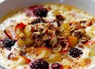 Gratin de fruits de saison à la crème