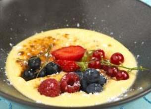 Gratin de fruits rouges au crémant de Bourgogne