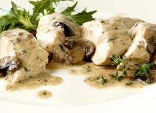Languettes de poulet aux champignons sauce mascarpone