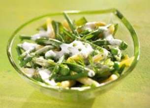 Méli-mélo de légumes verts au beurre battu