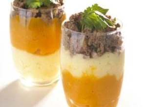 Mini hachis de légumes de saison et boeuf haché sauce soja