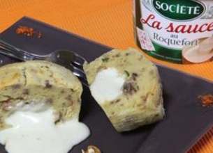 Moelleux à la Sauce au Roquefort Société et son cœur coulant