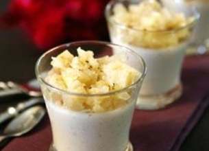 Panna Cotta de foie gras et compotée de pomme verte