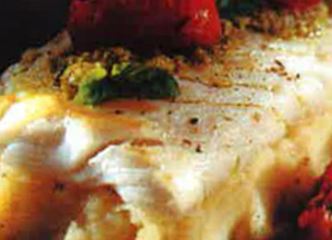 Parmentier de cabilllaud au pistou et tomates confites