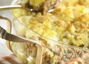 Parmentier de veau confit d'oignons