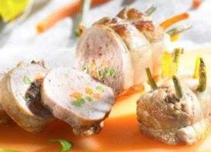 Paupiettes de veau mikado houmos de fèves au citron