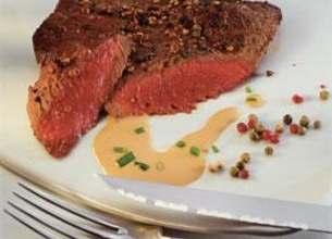 Pavé de rumsteak aux poivres Bridelight 