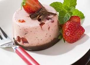 Petits flans à la fraise