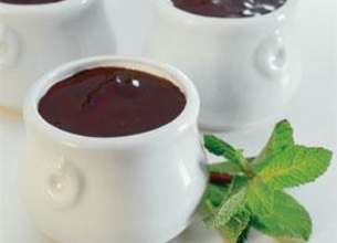 Petits pots de chocolat, saveur mentholée