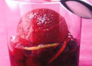 Poêlée de cerises sorbet griottes