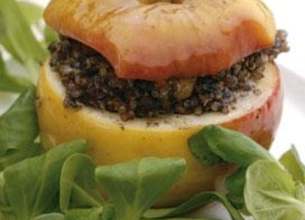 Pommes cuites et quinoa - boudin noir