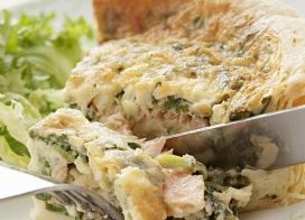 Quiche au saumon et courgettes