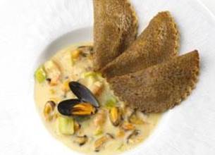 Ravioles de blé noir aux fruits de mer