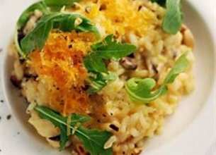 Risotto à la Mimolette et aux champignons