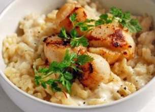 Risotto de fête aux noix de Saint-Jacques et au safran