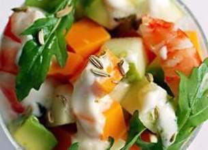 Salade de crevettes à la Mimolette