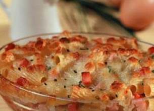Soufflé de pâtes à la mozzarella