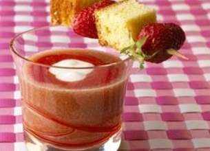 Soupe de fraises et nectarines au yaourt La Laitière