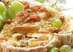 Tarte aux 3 fromages et aux raisins
