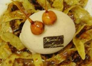 Tagliatelle de crèpes, crème glacée au Gianduja