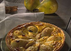 Tarte acidulée poires et cannelle