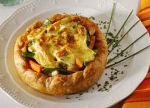 Tarte aux légumes crème au gorgonzola