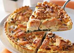 Tarte saumon, crevettes et Ricotta