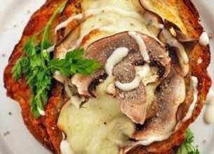 Tartine de champignons à la mozzarella